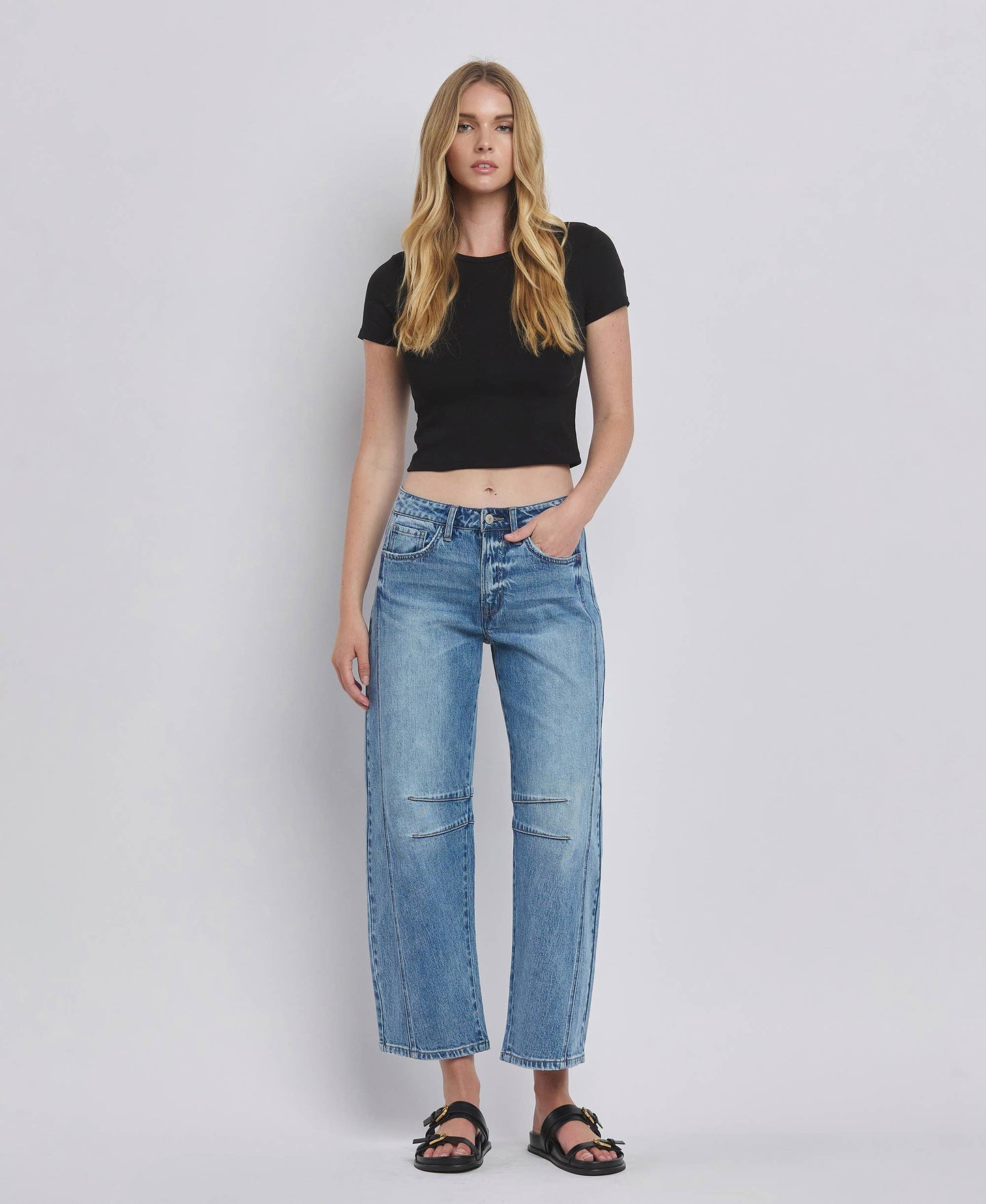 High Rise Barrel Jeans
