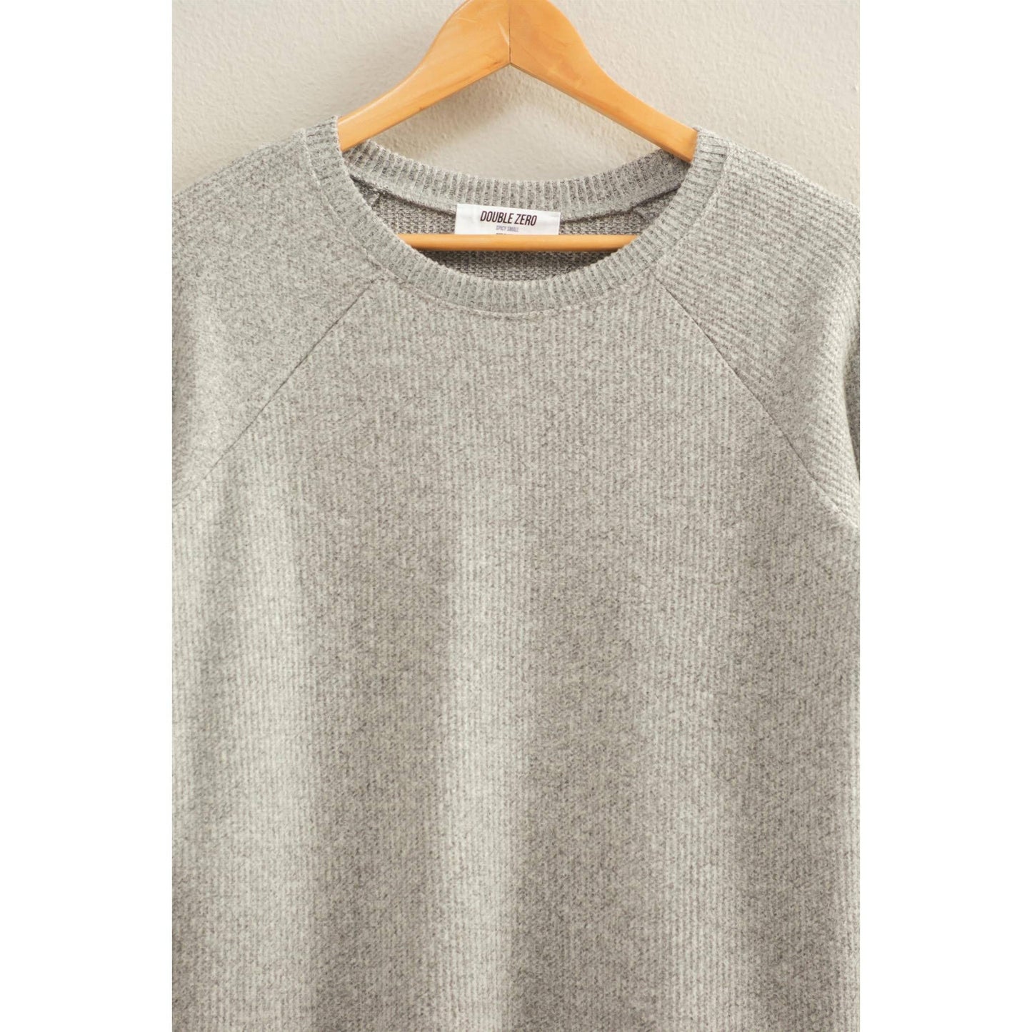 Brushed Waffle Long Sleeve Top