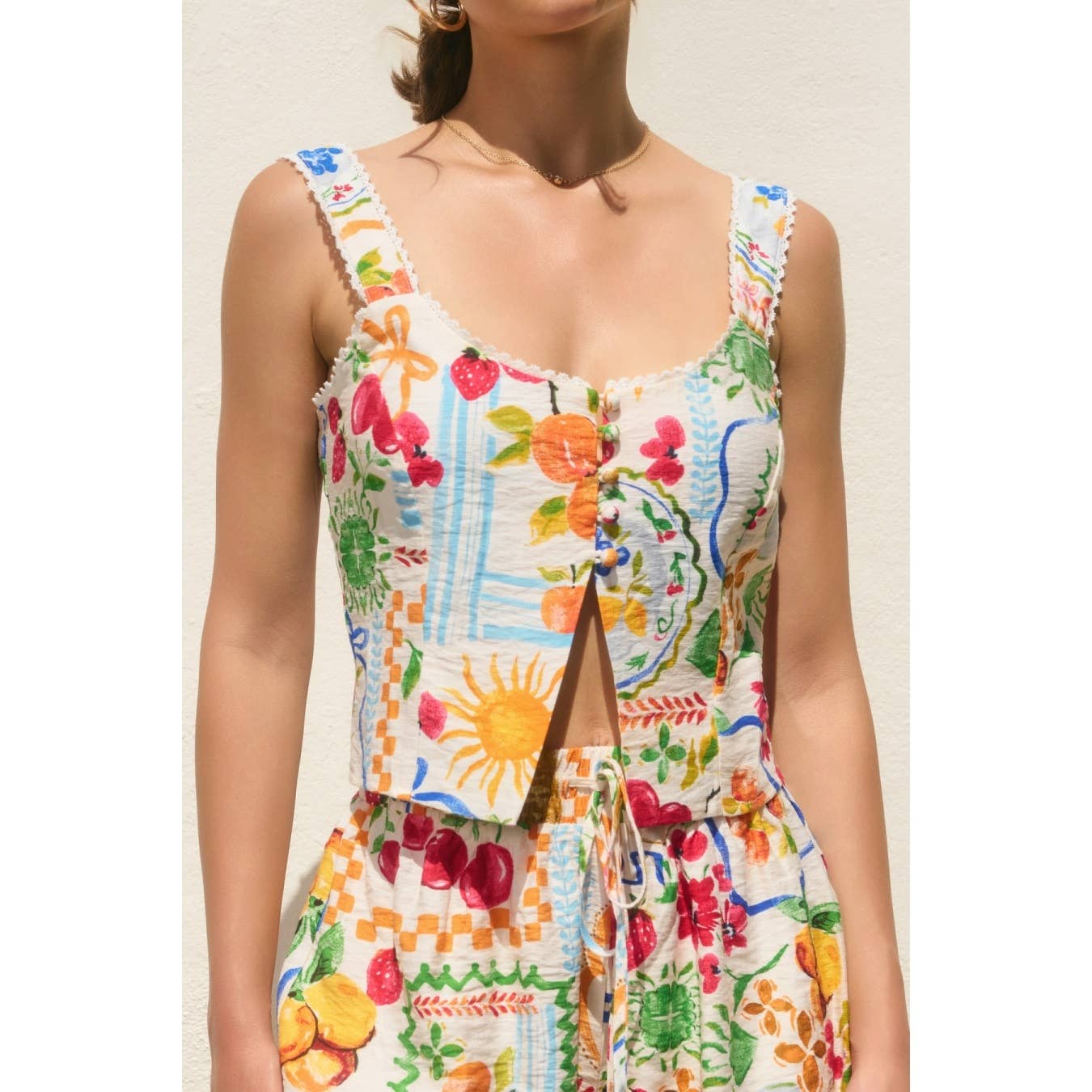 Sweetest Thing Lace Trim Tank Top