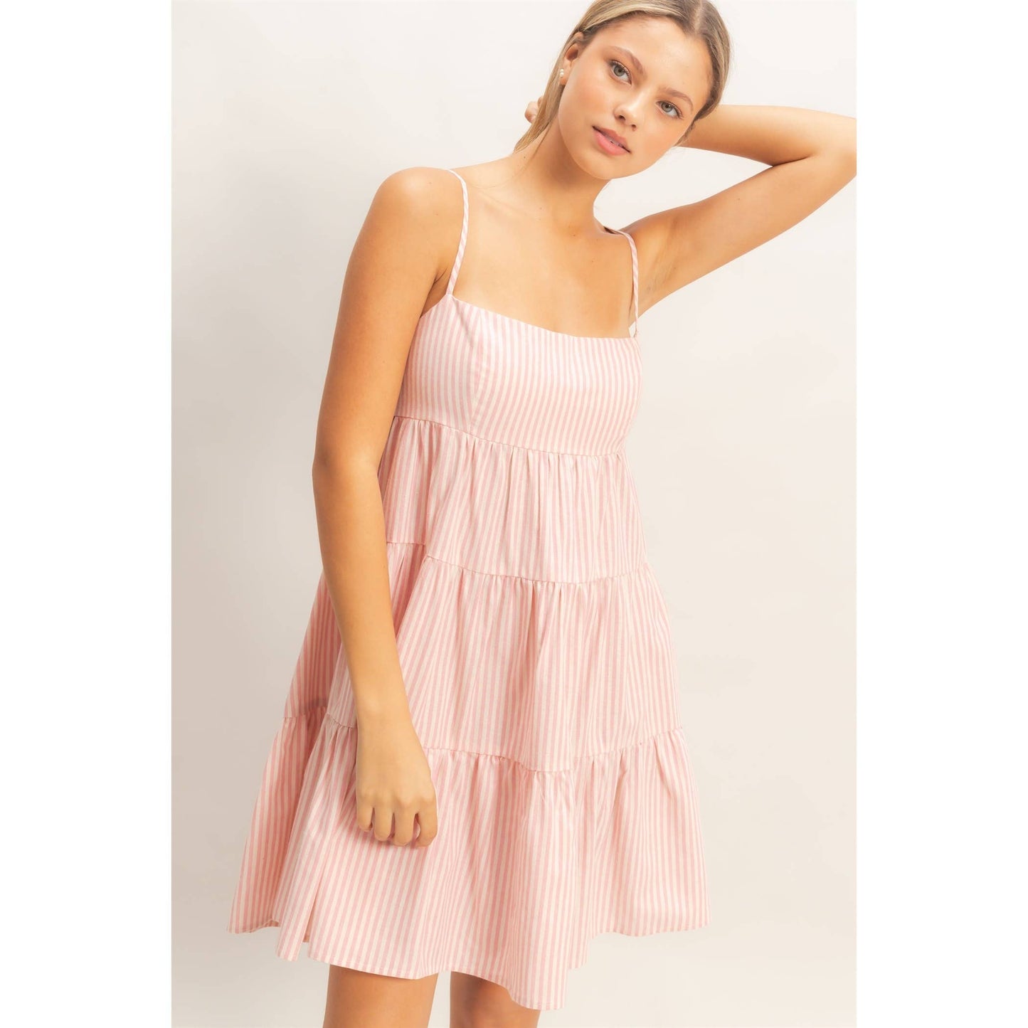 Striped Sleeveless A-Line Dress