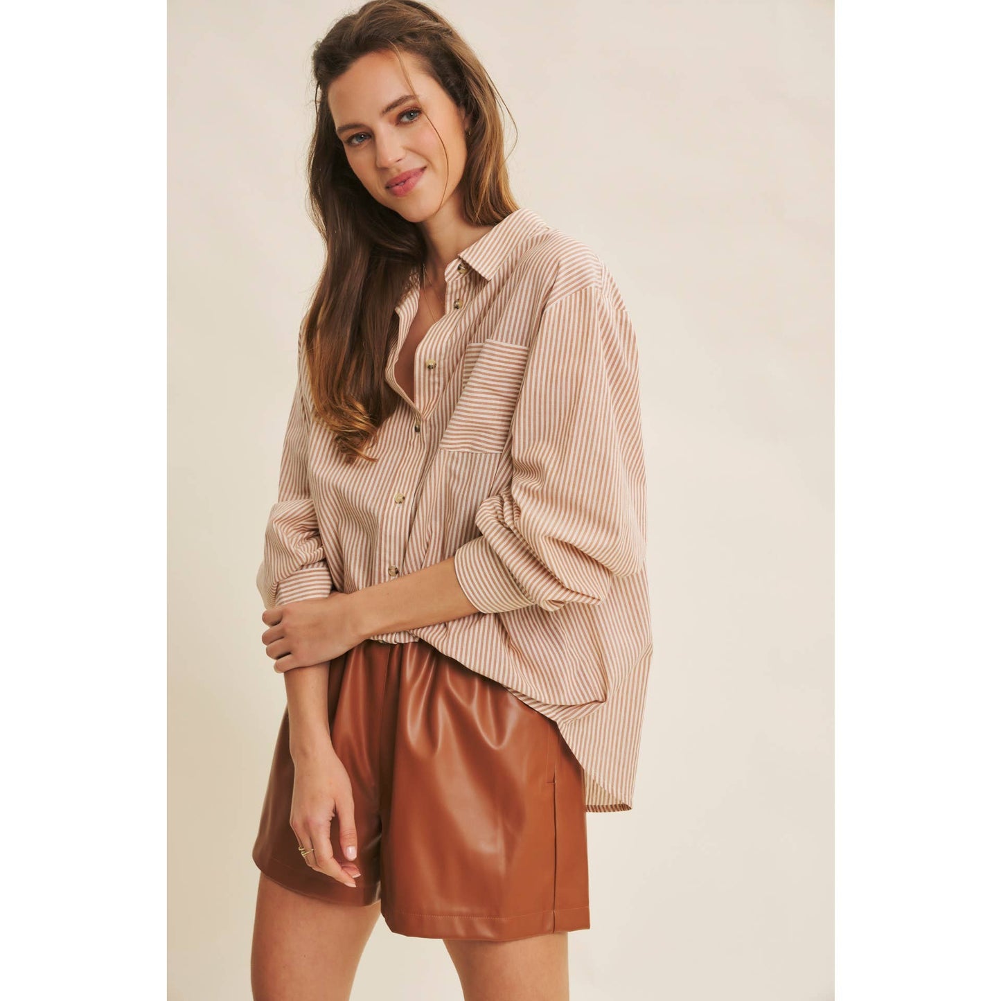 Pinstripe Button Down Shirt