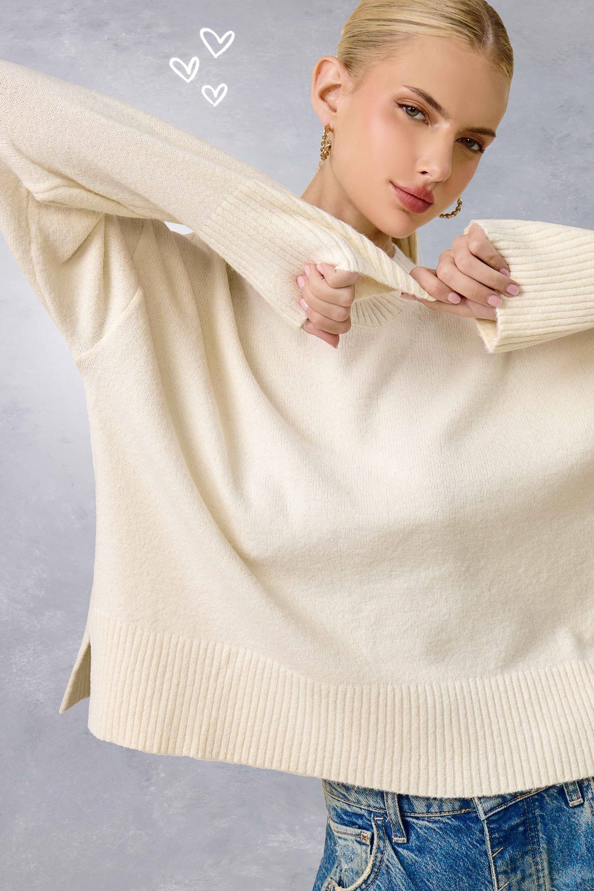Drop Shoulder Sweater
