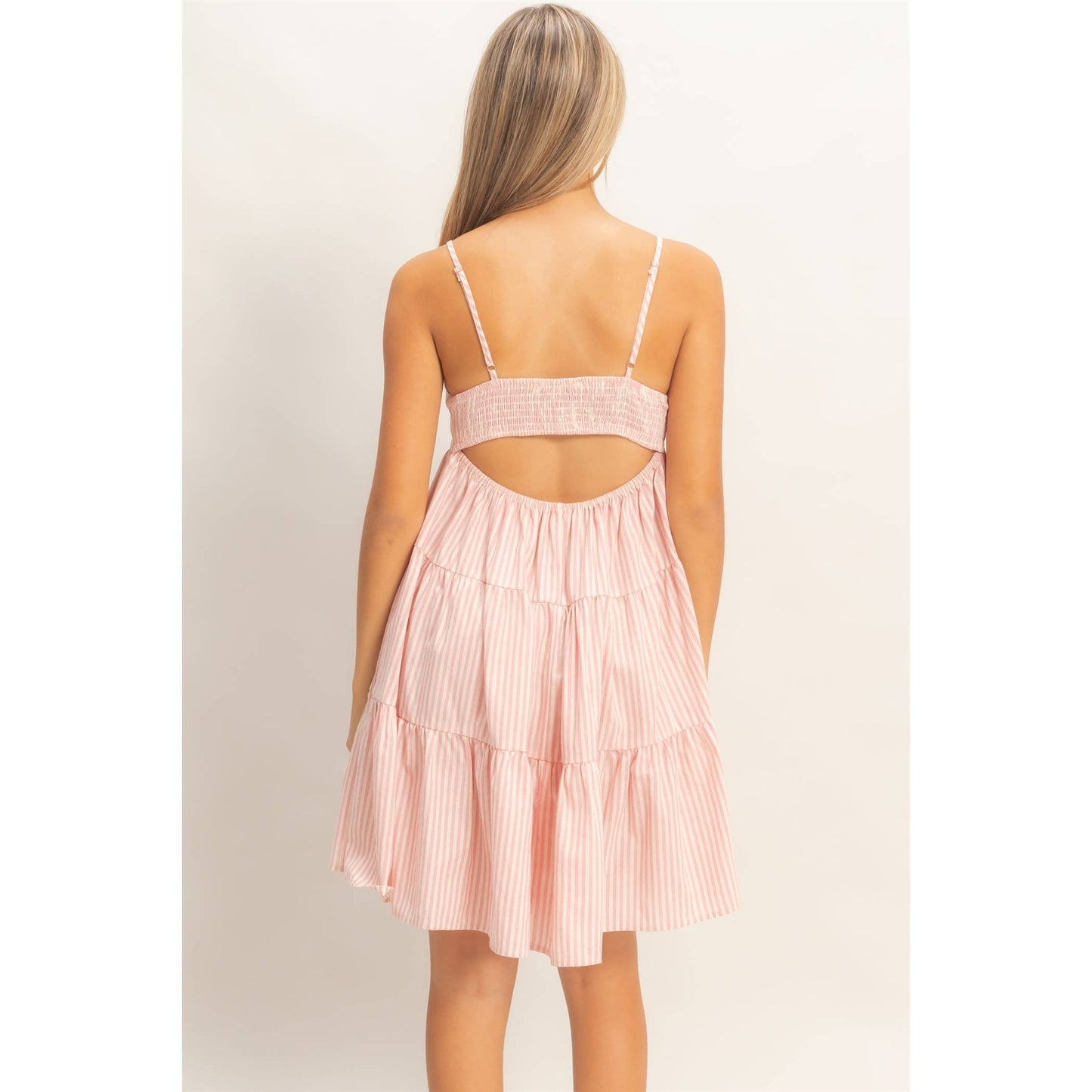 Striped Sleeveless A-Line Dress