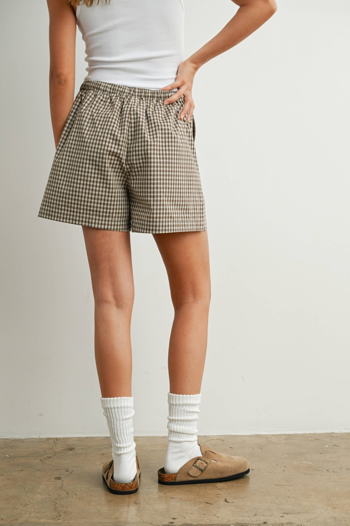 Tie-Front High-Waisted Shorts