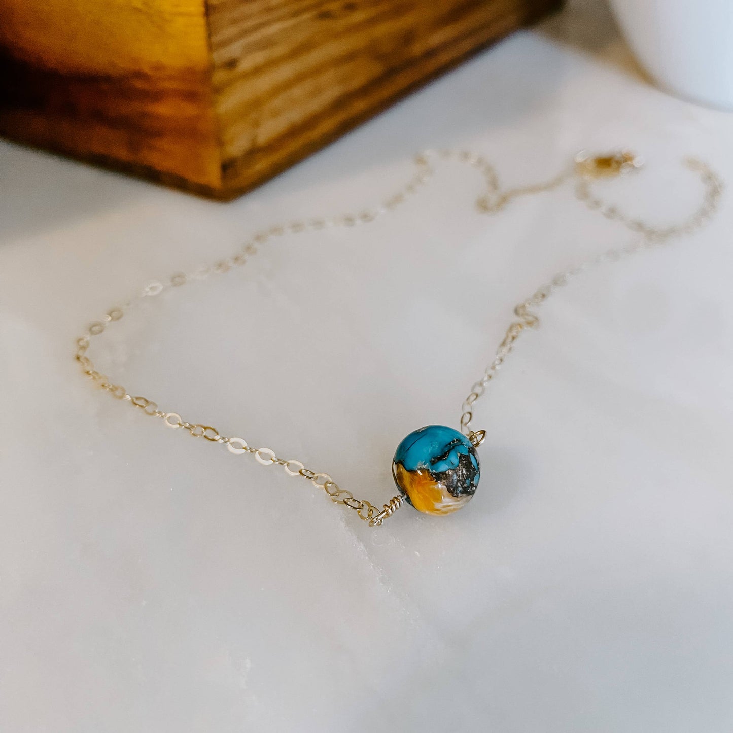 Spiny Oyster Turquoise Necklace