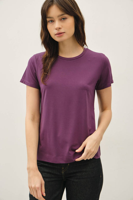 Bamboo/Modal Basic Round Neck T-Shirt