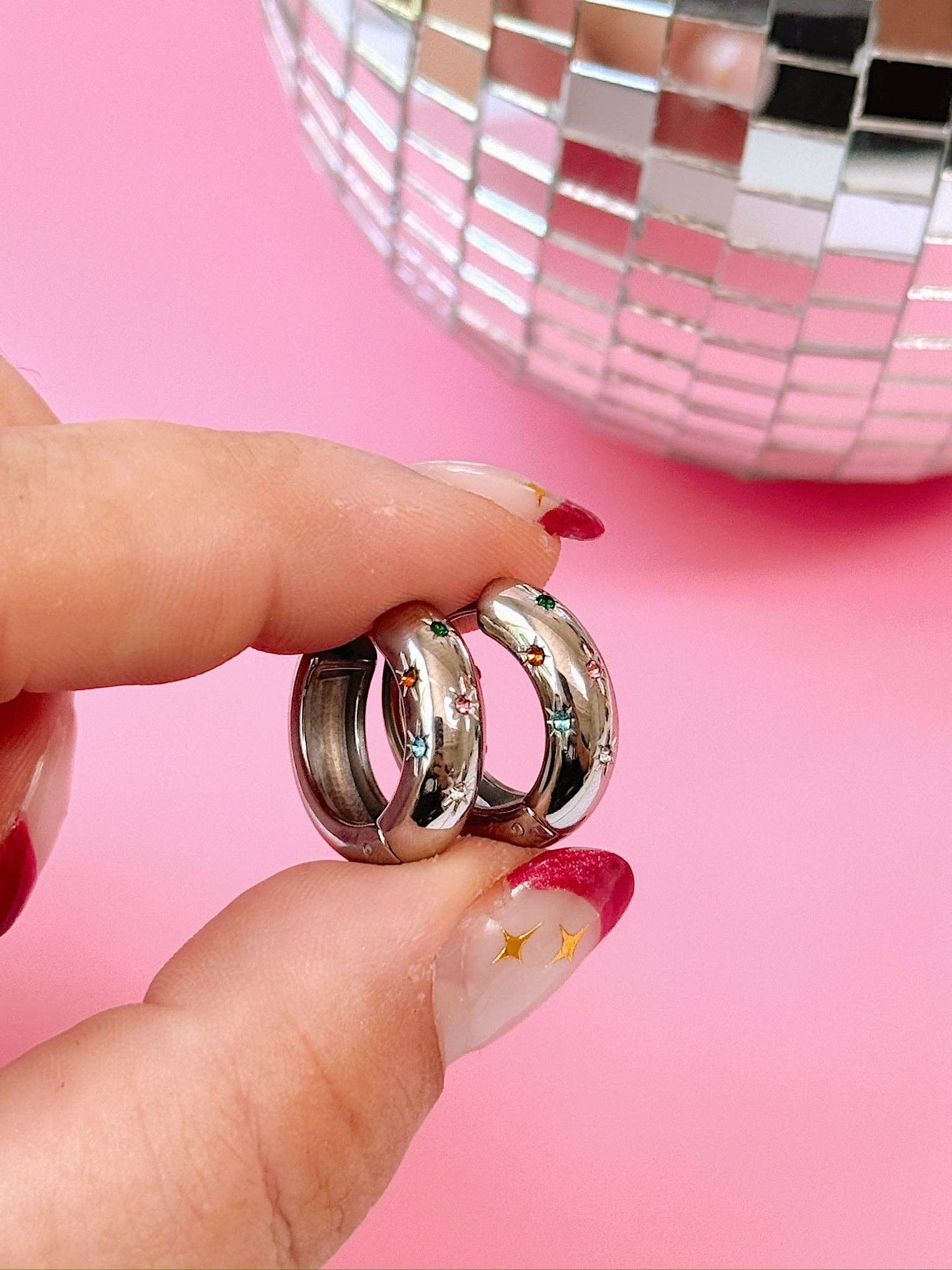 Gemstoned Hoops
