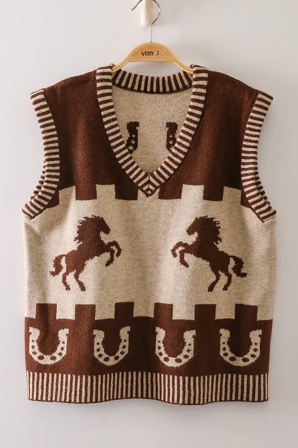 Western Horse Knit Vest