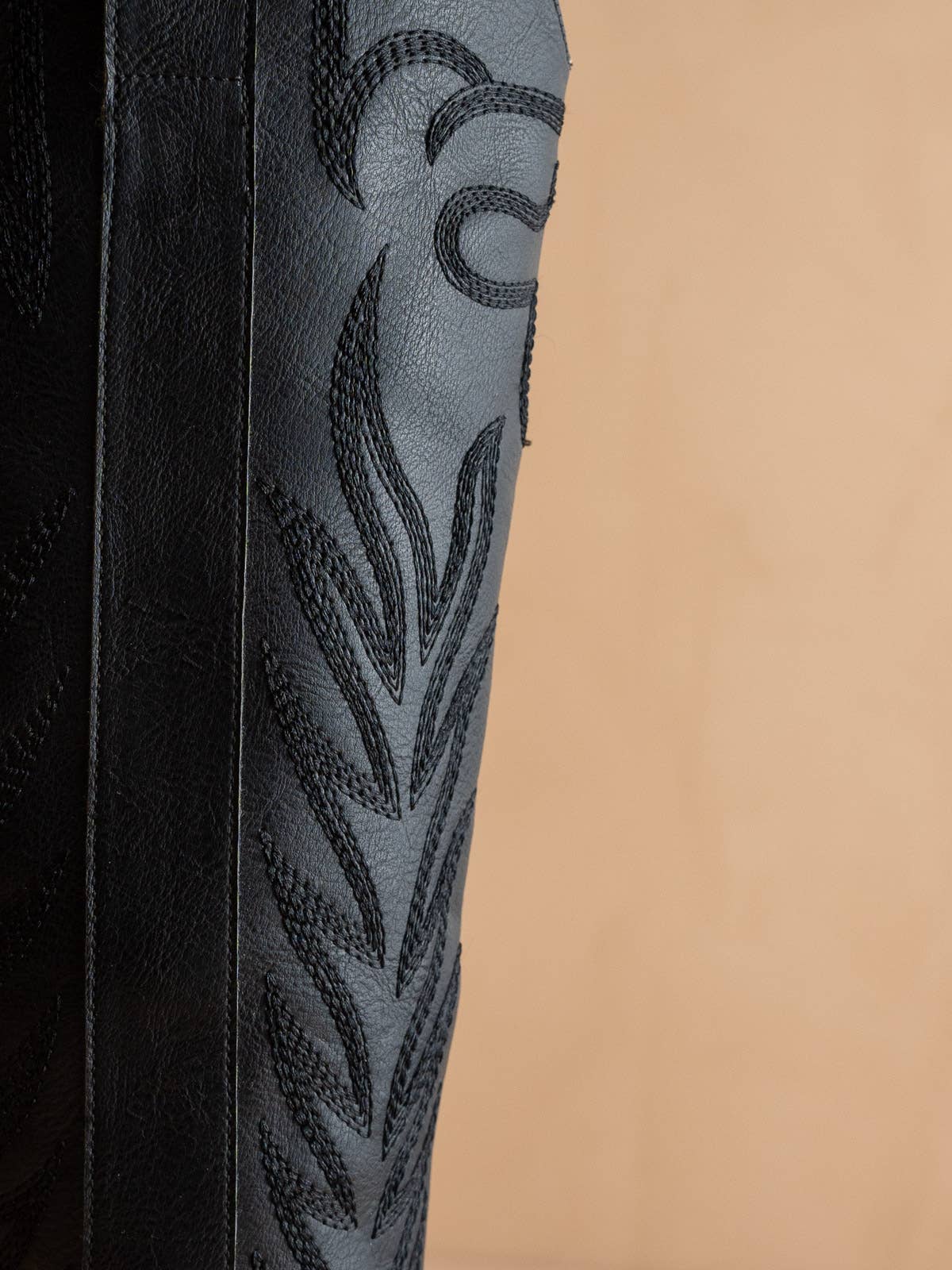 The Samara Black | Embroidered Western Tall Boot