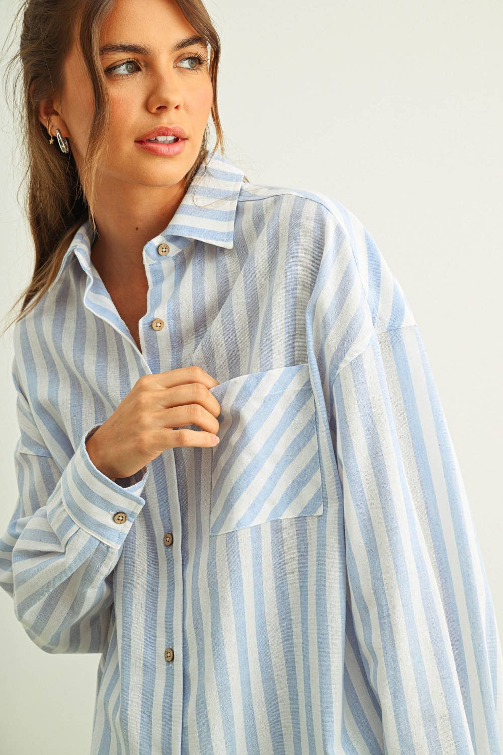 Blue Stripe Button Down