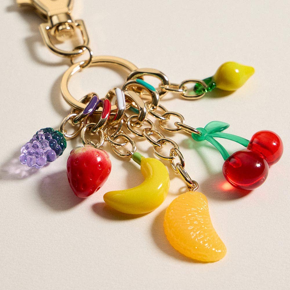 Fruit Charm Embellished Bag Charm