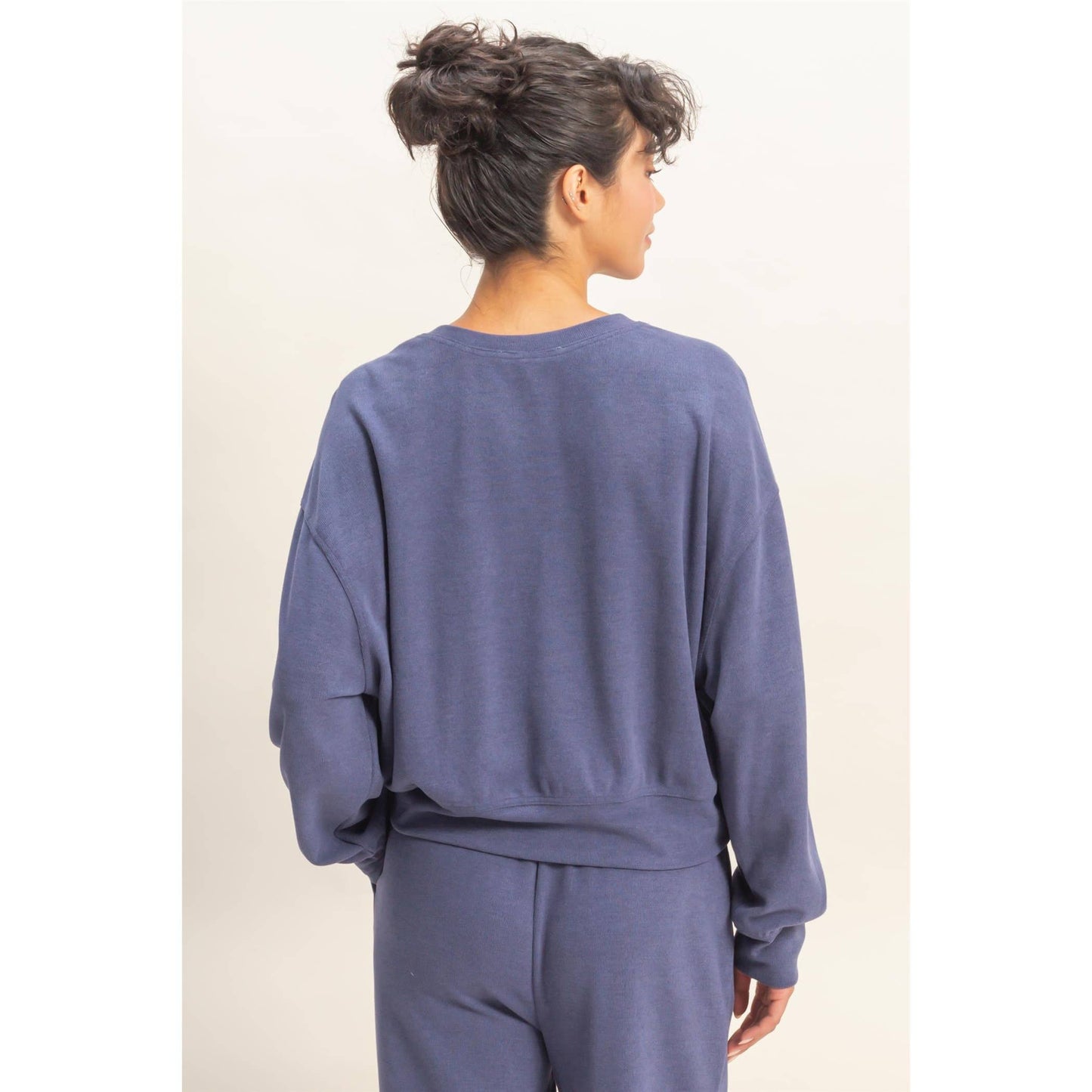 Soft Ribbed Relaxed Fit Sweatshirt