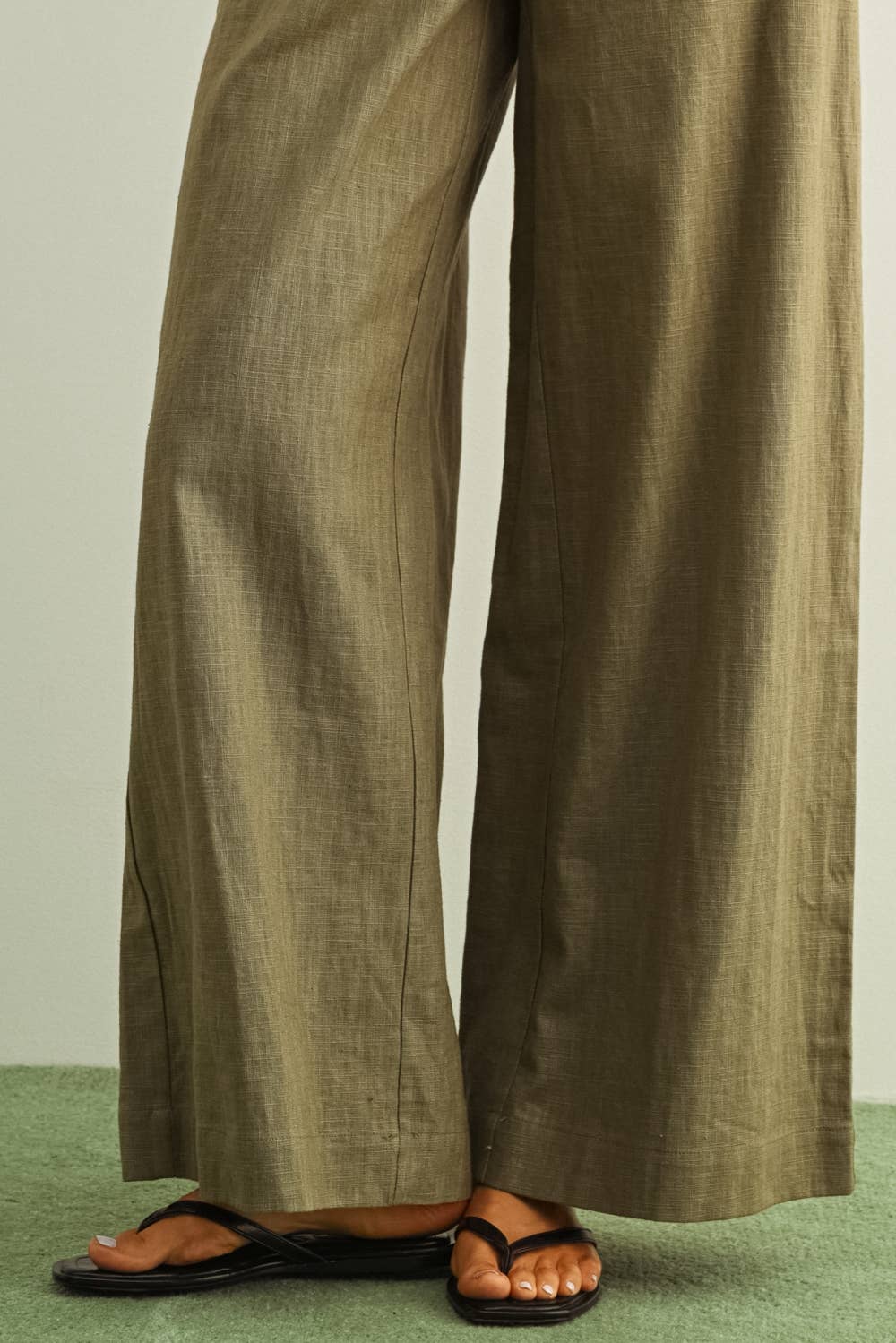 Wide Leg Linen Trousers