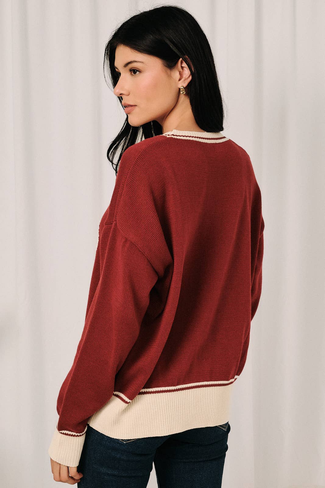 Round Neck Horse Knit Sweater