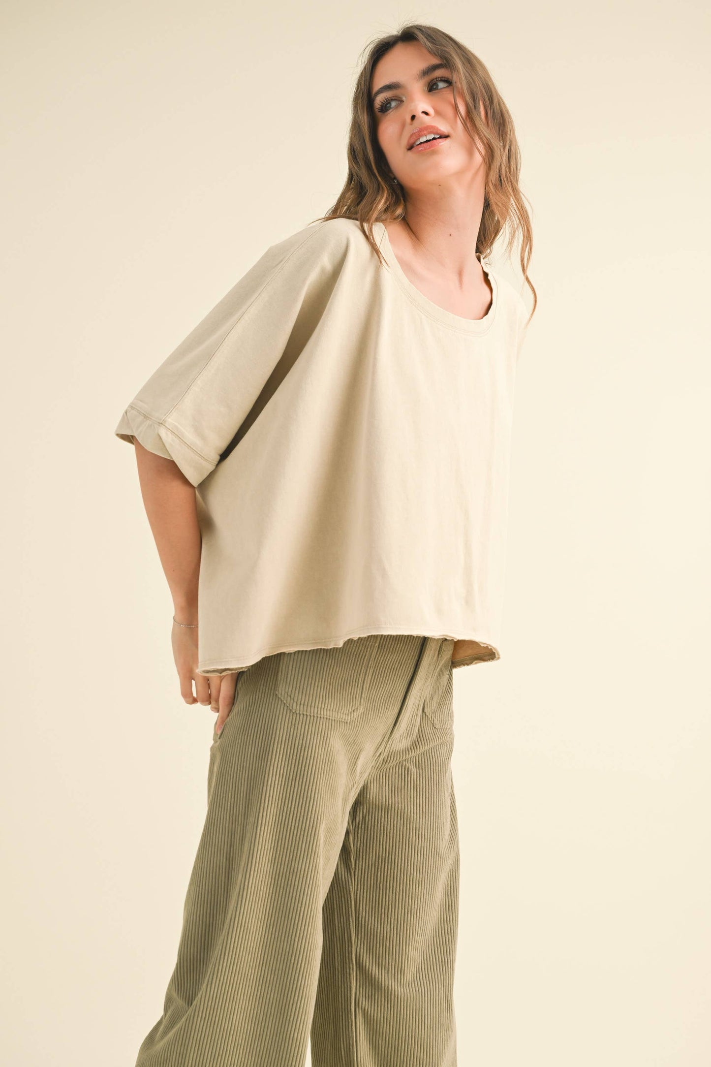 Washed Oversize Top