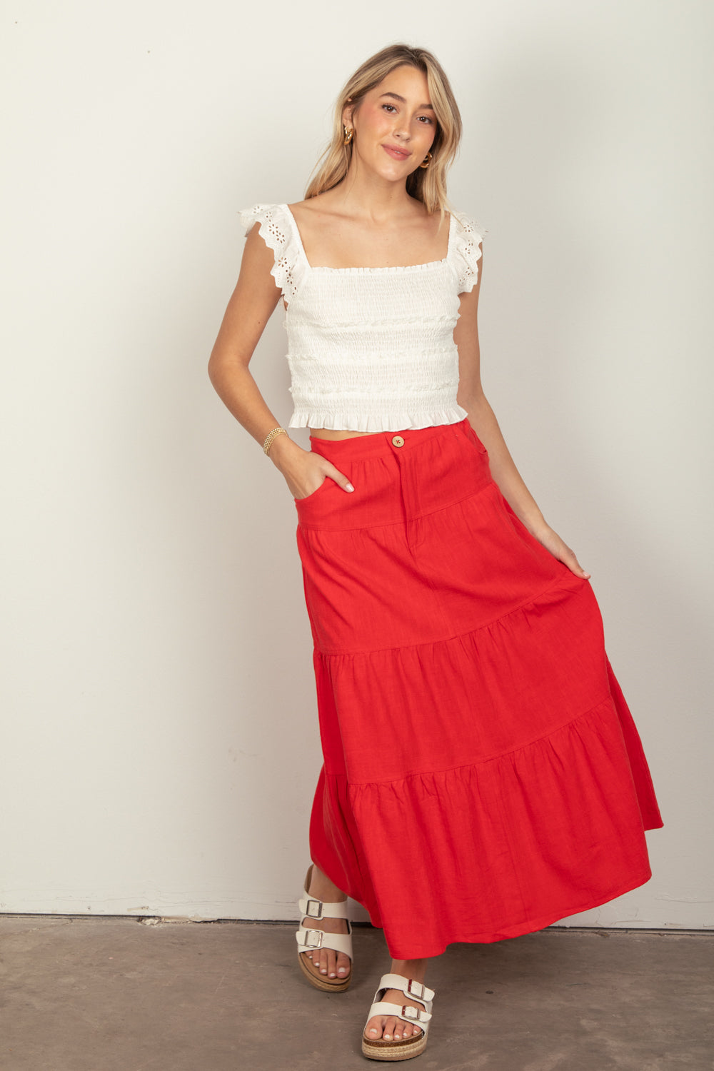 Tiered Maxi Skirt