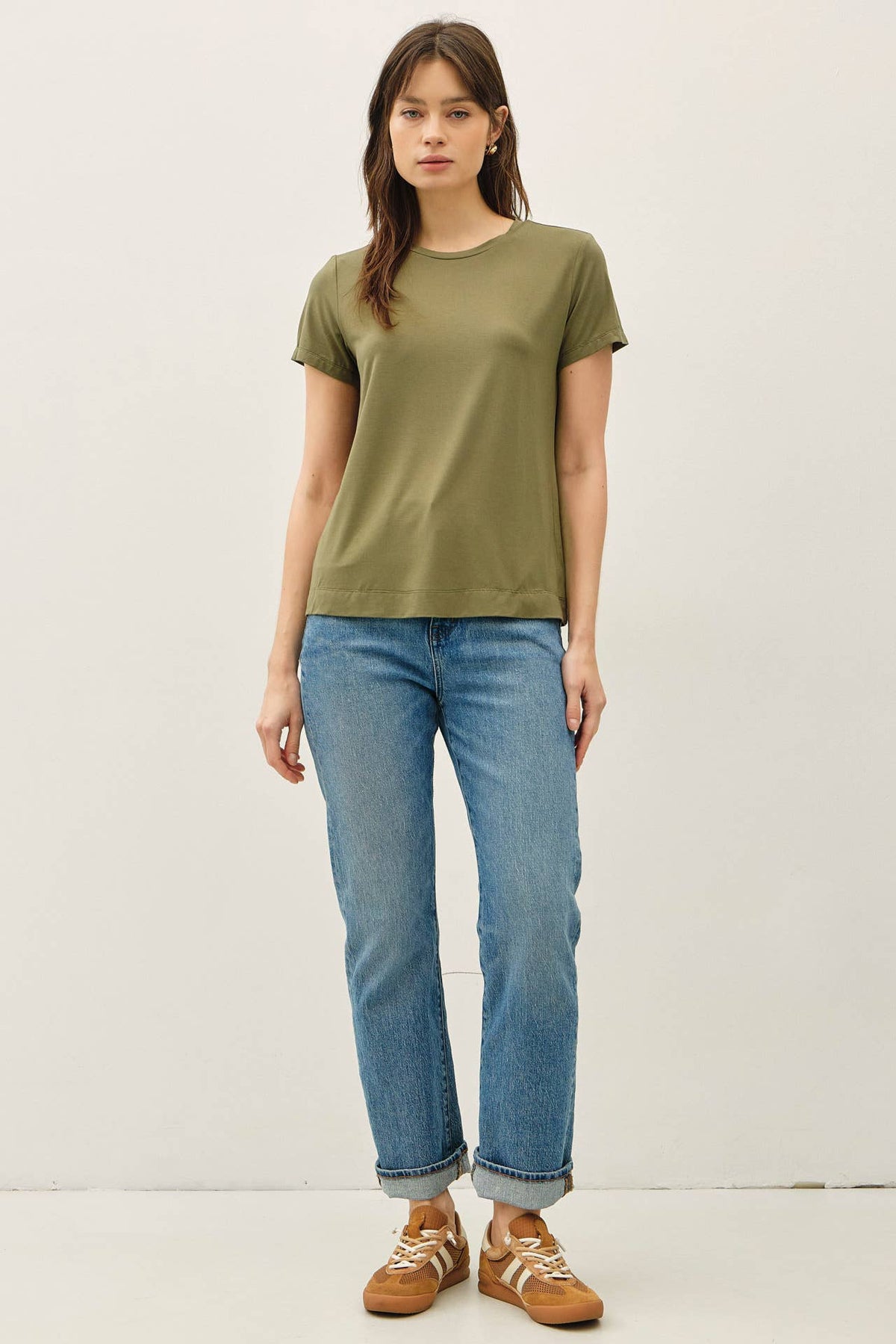 Bamboo/Modal Basic Round Neck T-Shirt