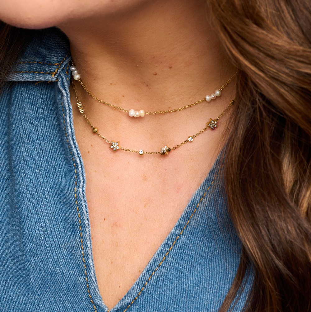 Jessica Crystal Flower Choker