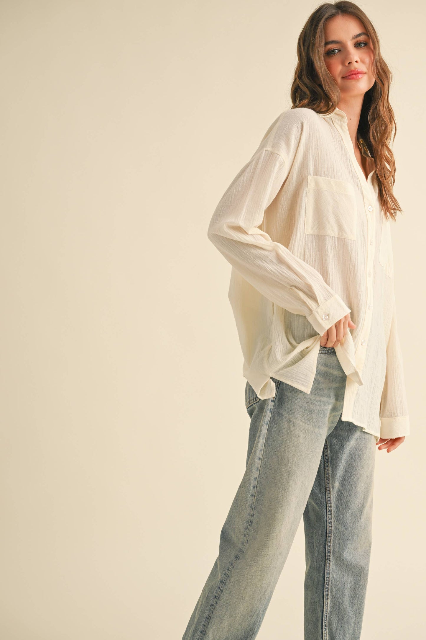 Basic Cotton Button Down Shirt