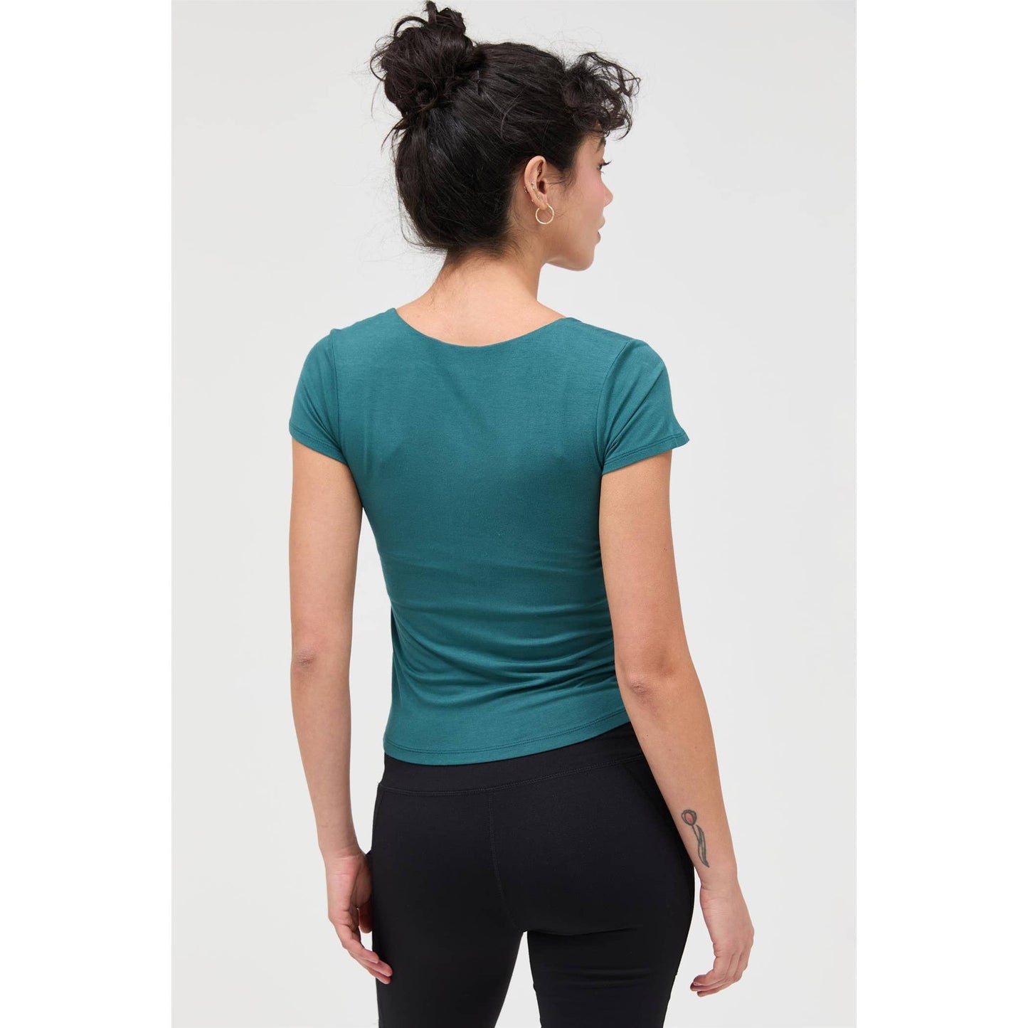 Square Neck Cap Sleeve Top