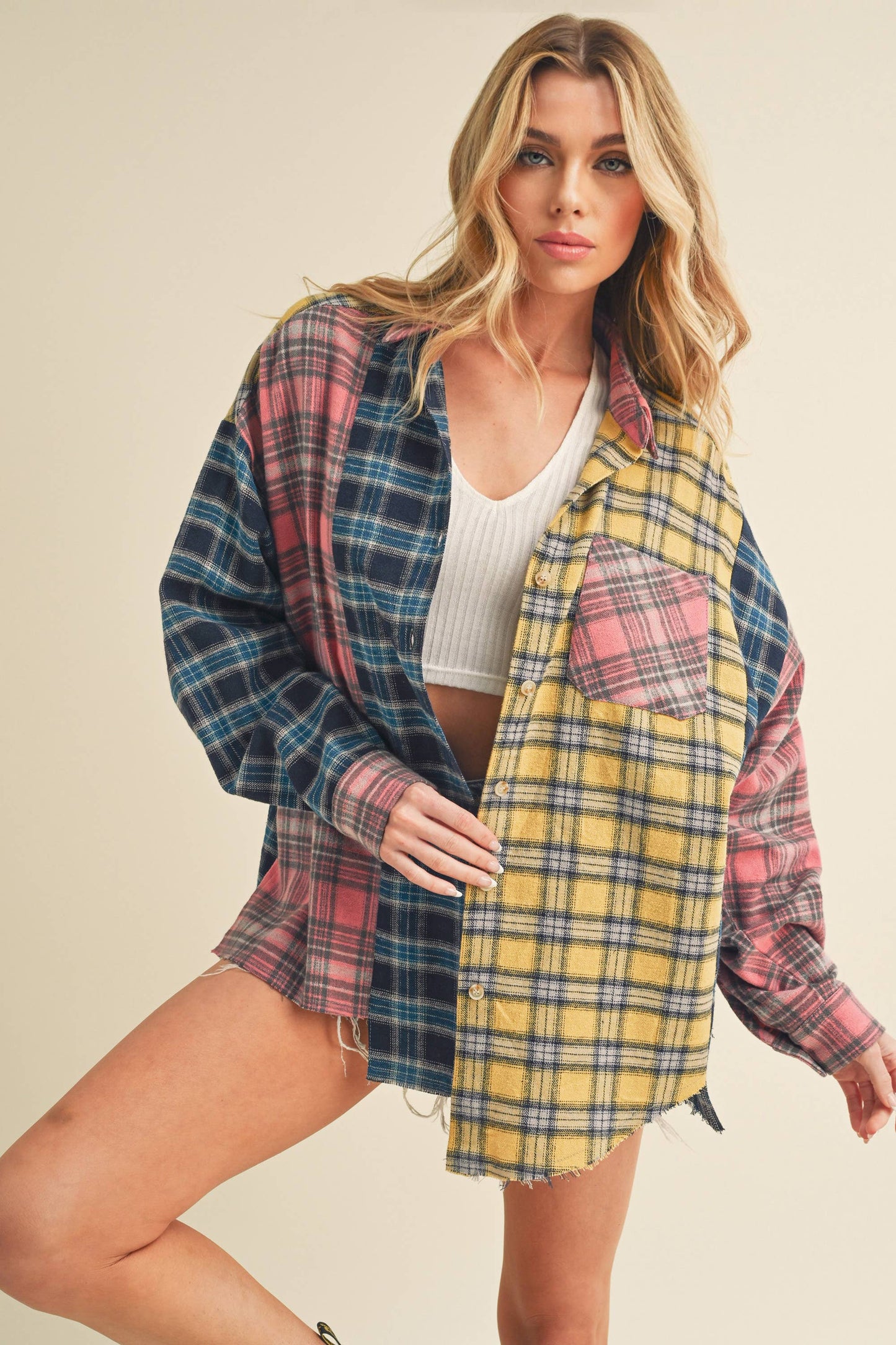 The Neela Multi Color Plaid Flannel Shirt