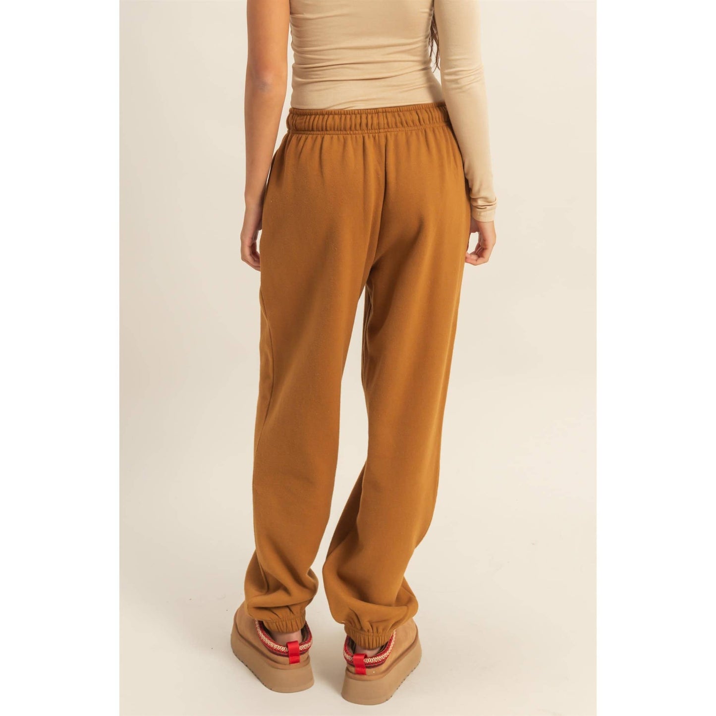 High-Waist Drawstring Joggger Pants
