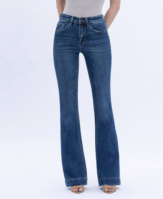 High Rise Trouser Hem Bootcut Jeans