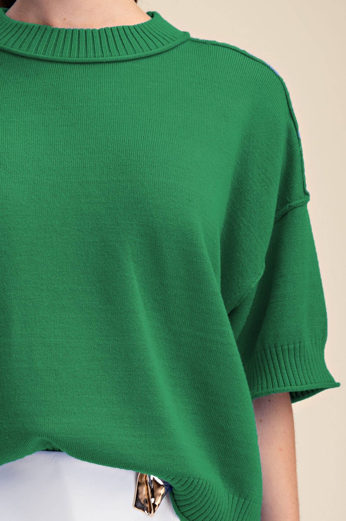Relaxed Short Sleeve Sweater