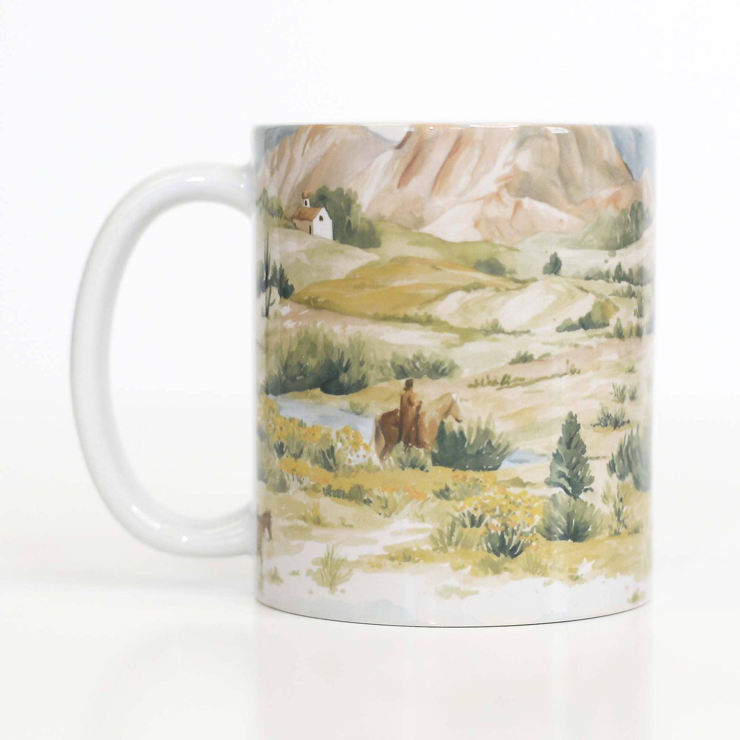 Neutral Western Landscape Ceramic Mug