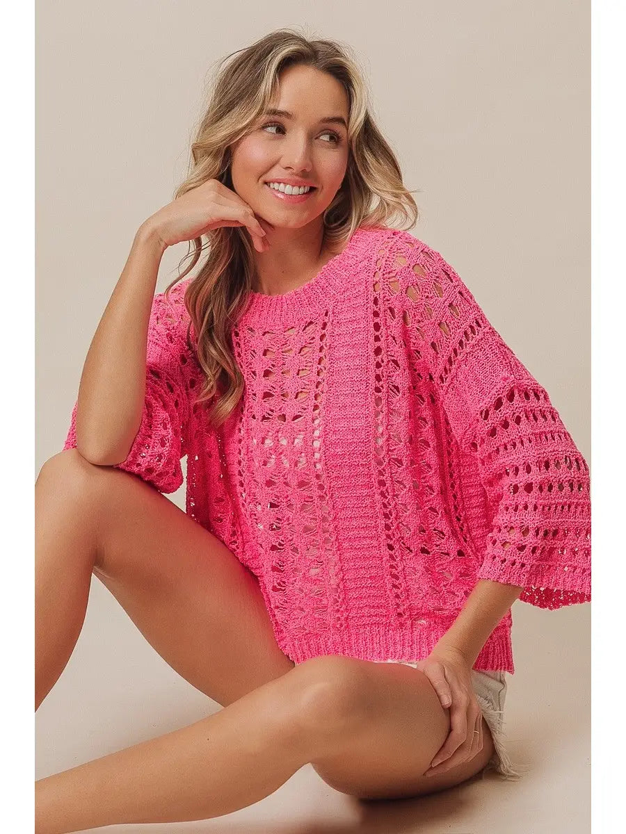 Crochet Knit Top