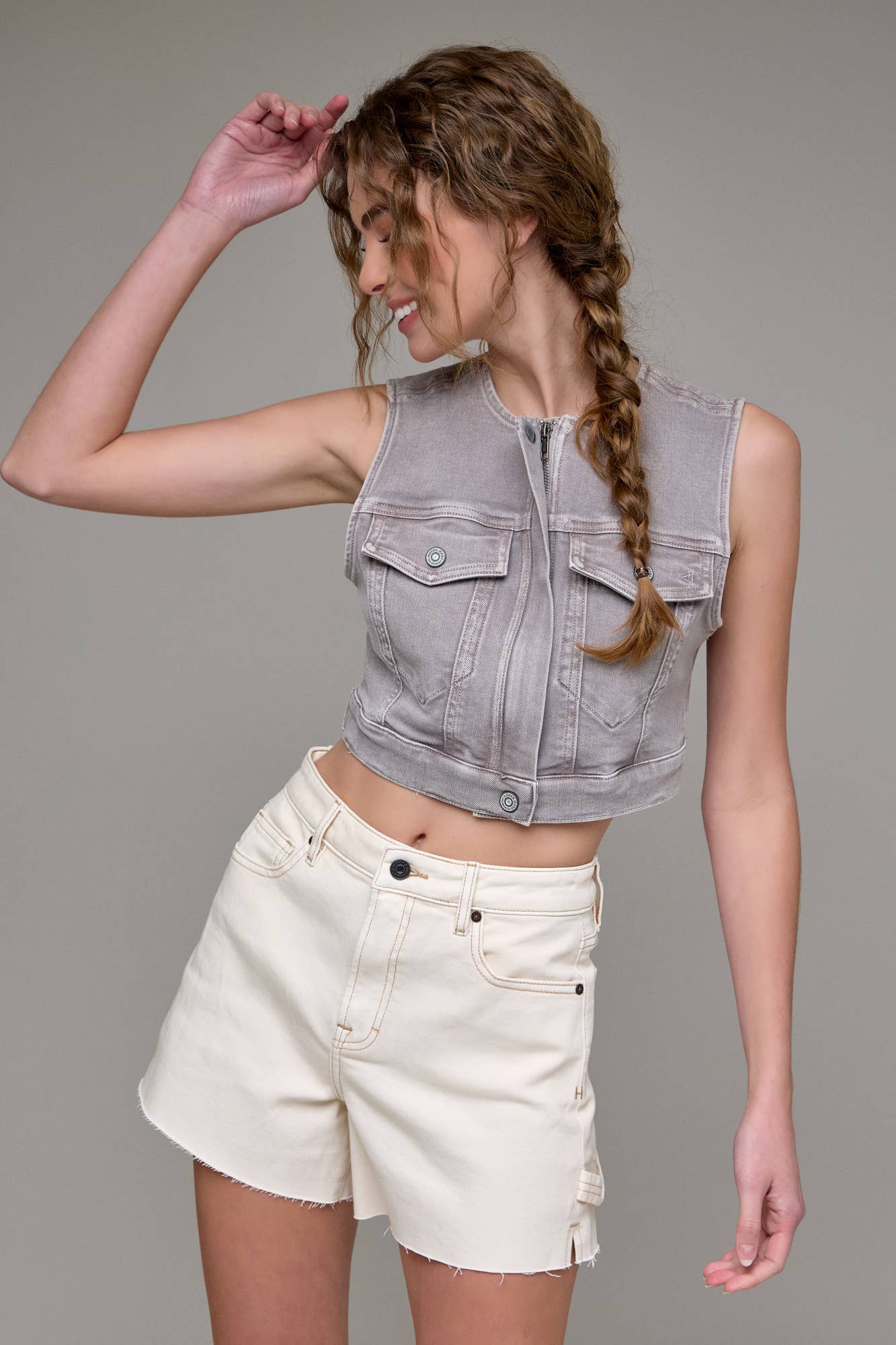 Ecru Wash Carpenter A Line Short