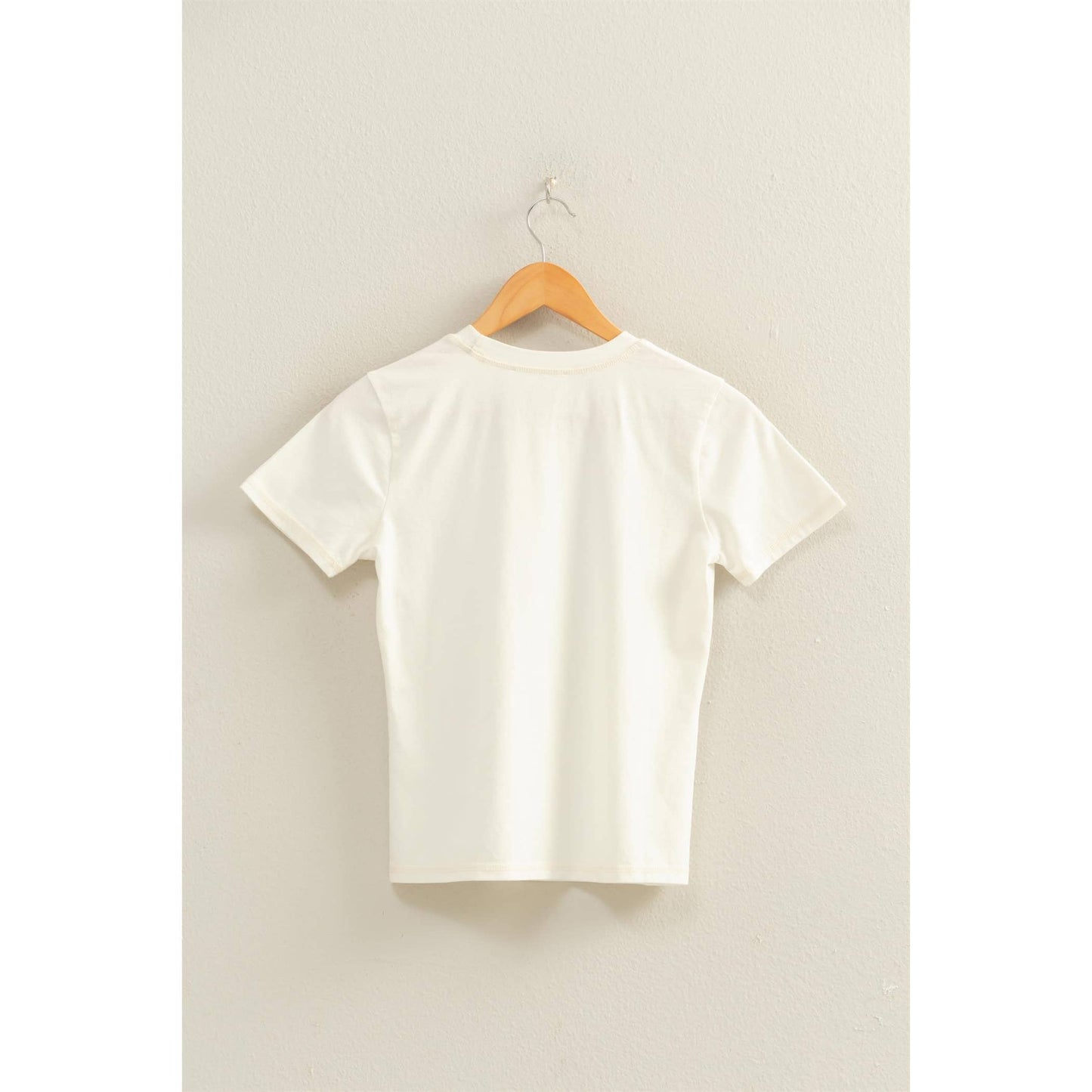 Mineral Washed Short Sleeve Crew Neck Top