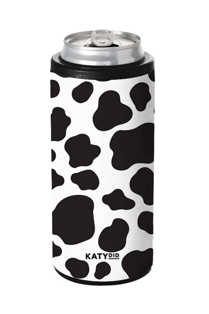 Cow Print Slim Can Cooler