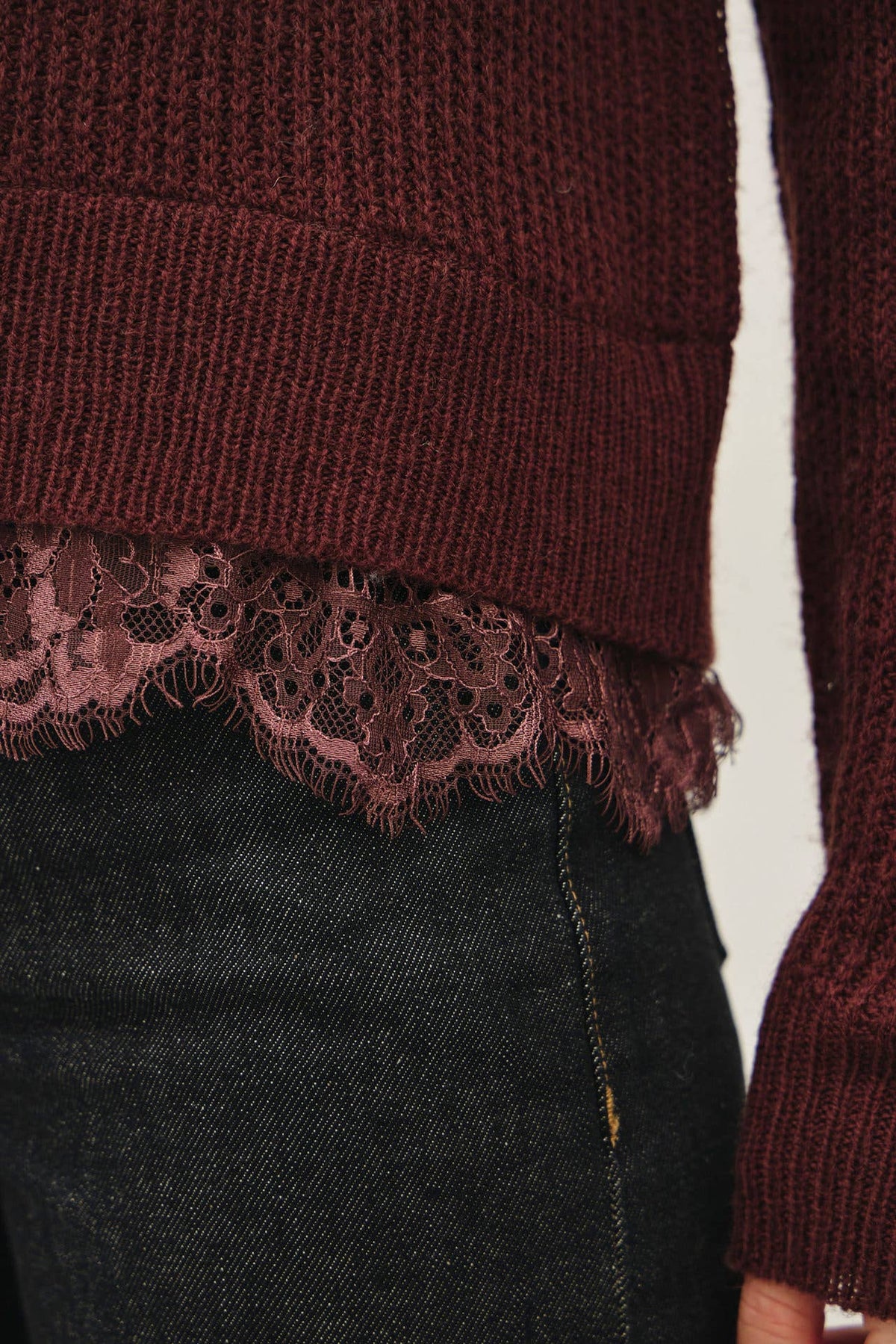 Peekaboo Lace Sweater