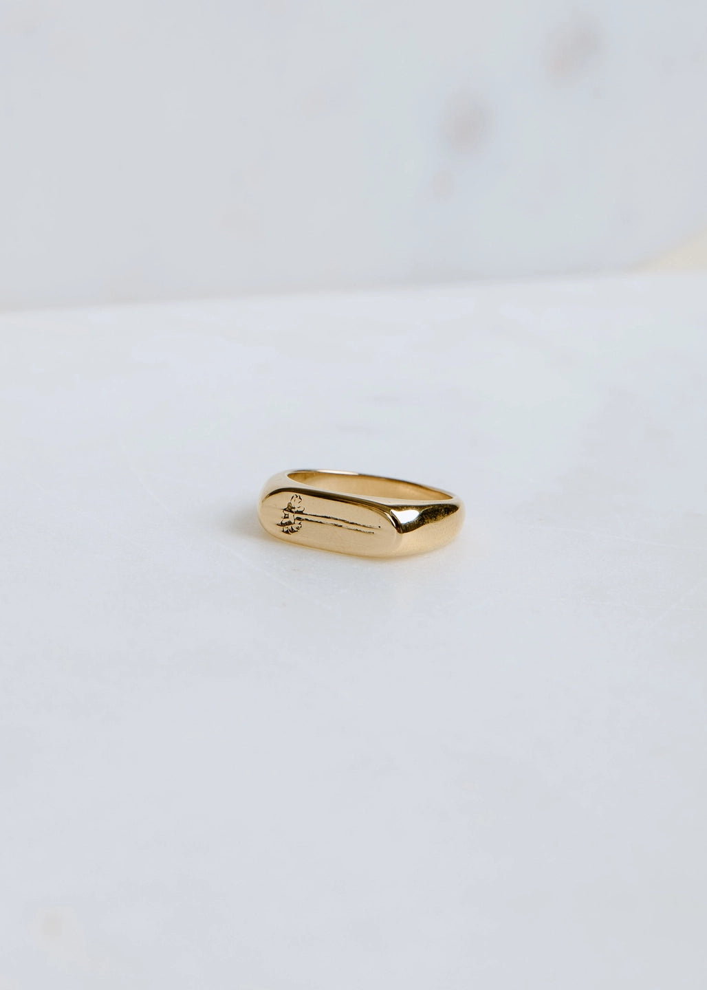Stamped Daisy Ring