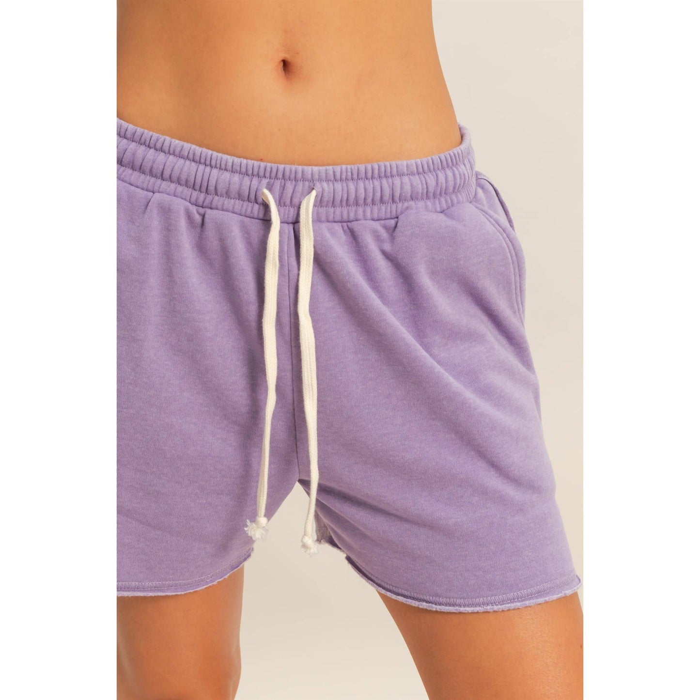 Drawstring Burnout French Terry Shorts