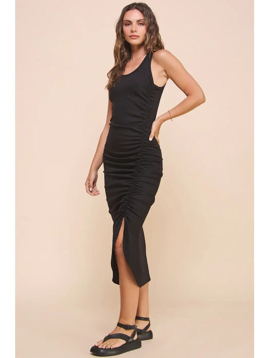 Ruched Dress Black