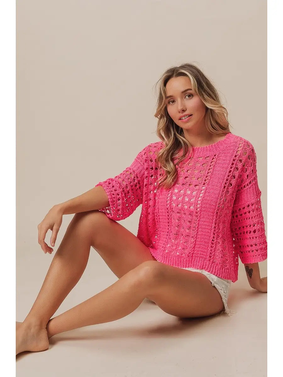 Crochet Knit Top