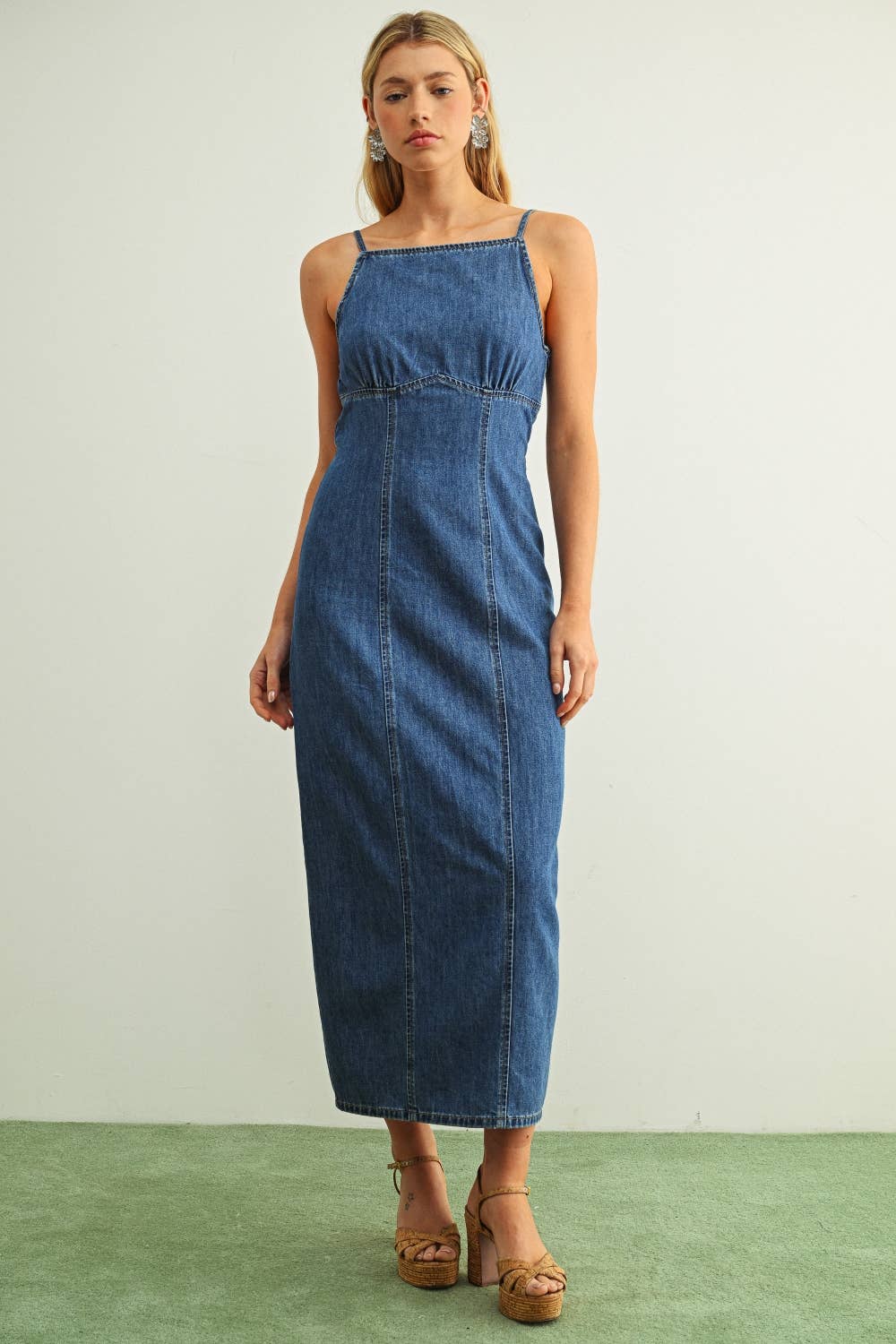 Spaghetti Strap Denim Dress