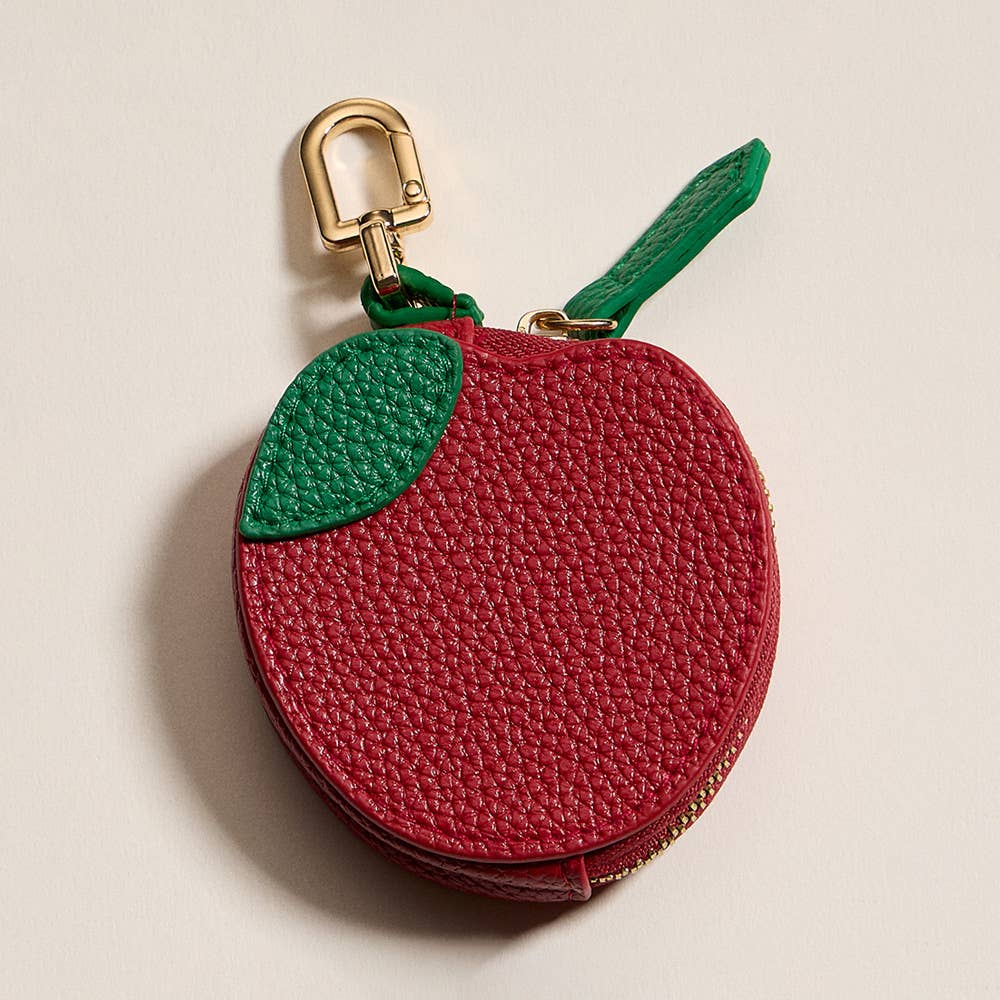 Genuine Leather Apple Bag Charm
