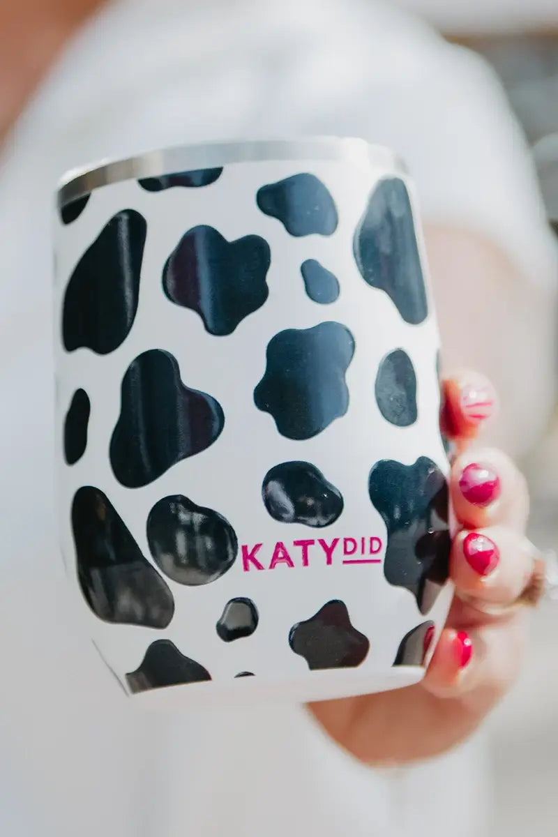 Cow Print Stainless Steel Wine Tumbler