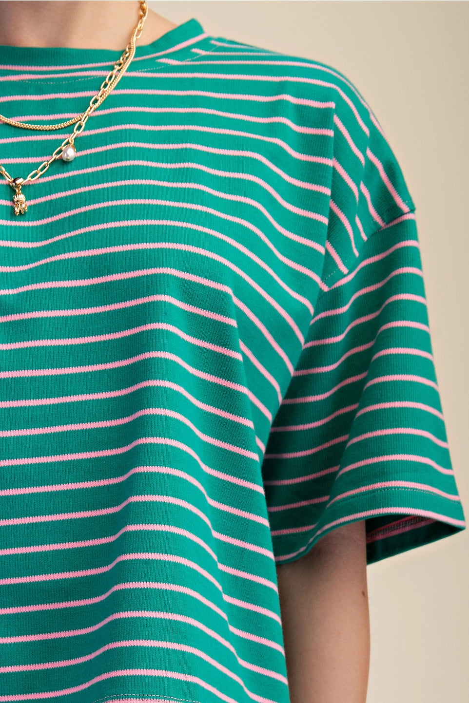 Wide Sleeve Stripe Top