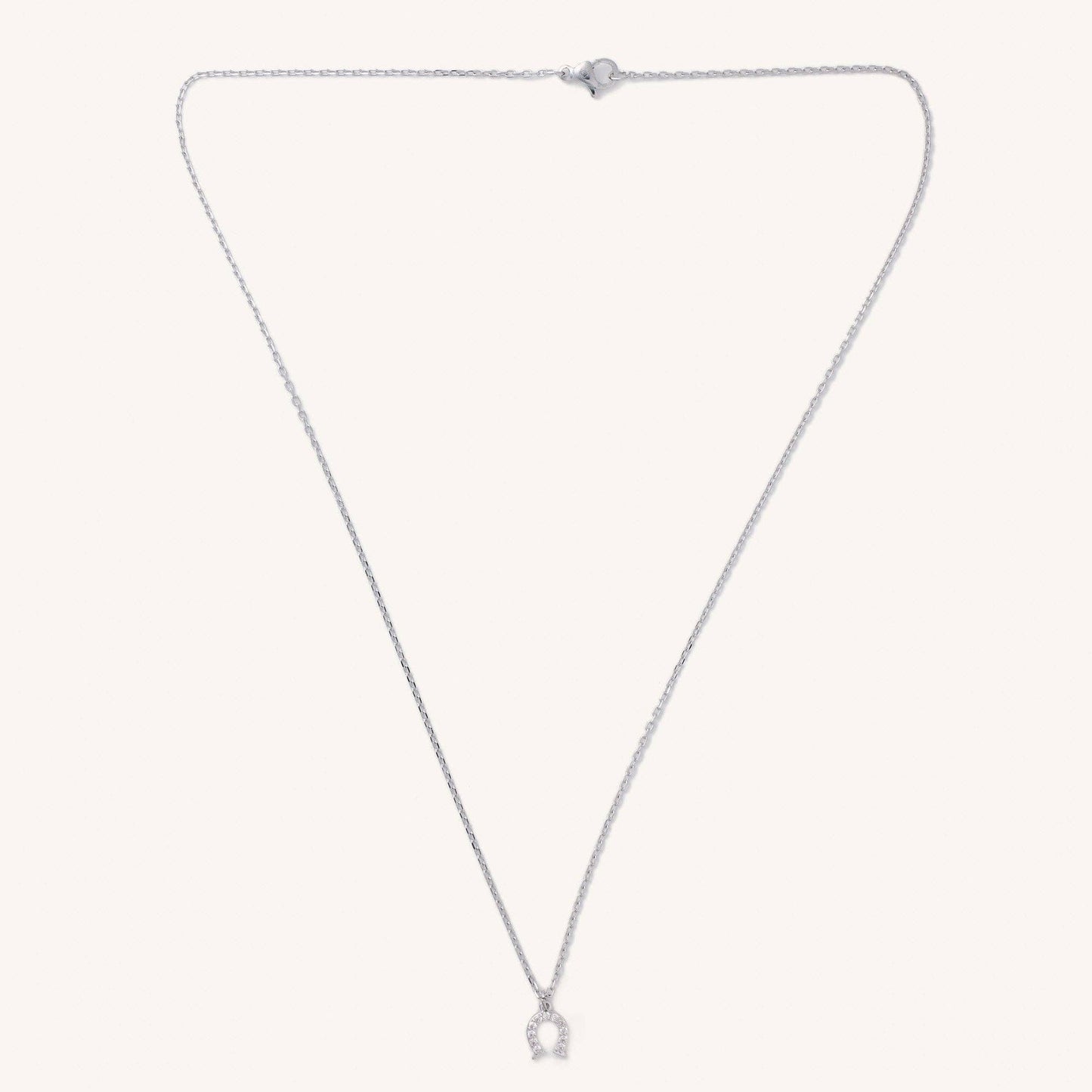 Silver Lucky Horseshoe Necklace