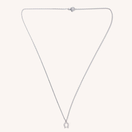 Silver Lucky Horseshoe Necklace