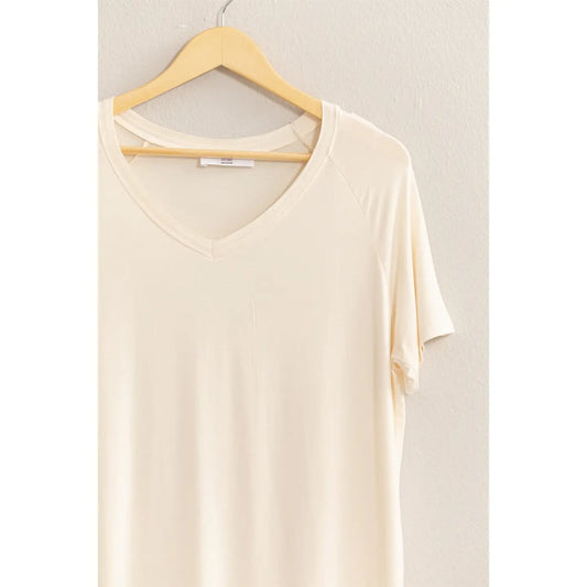 Short Sleeve V-Neck Top