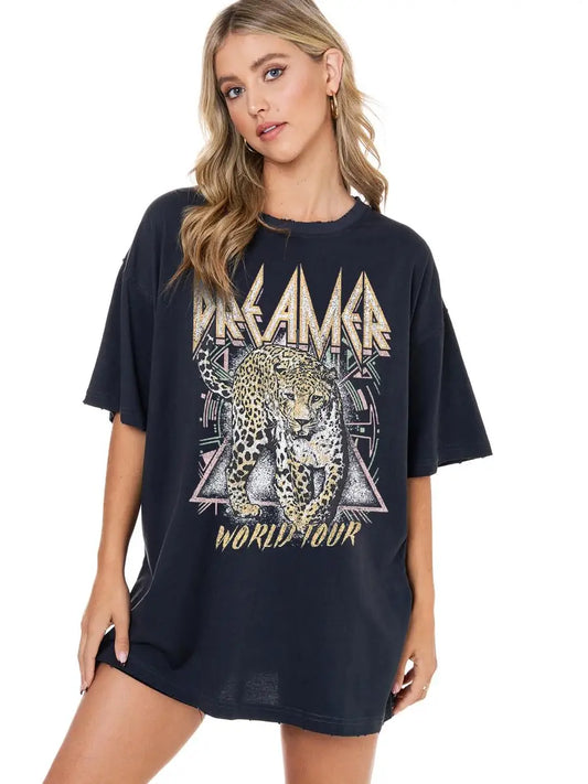 Dreamer World Tour RocknRoll Oversized Tee