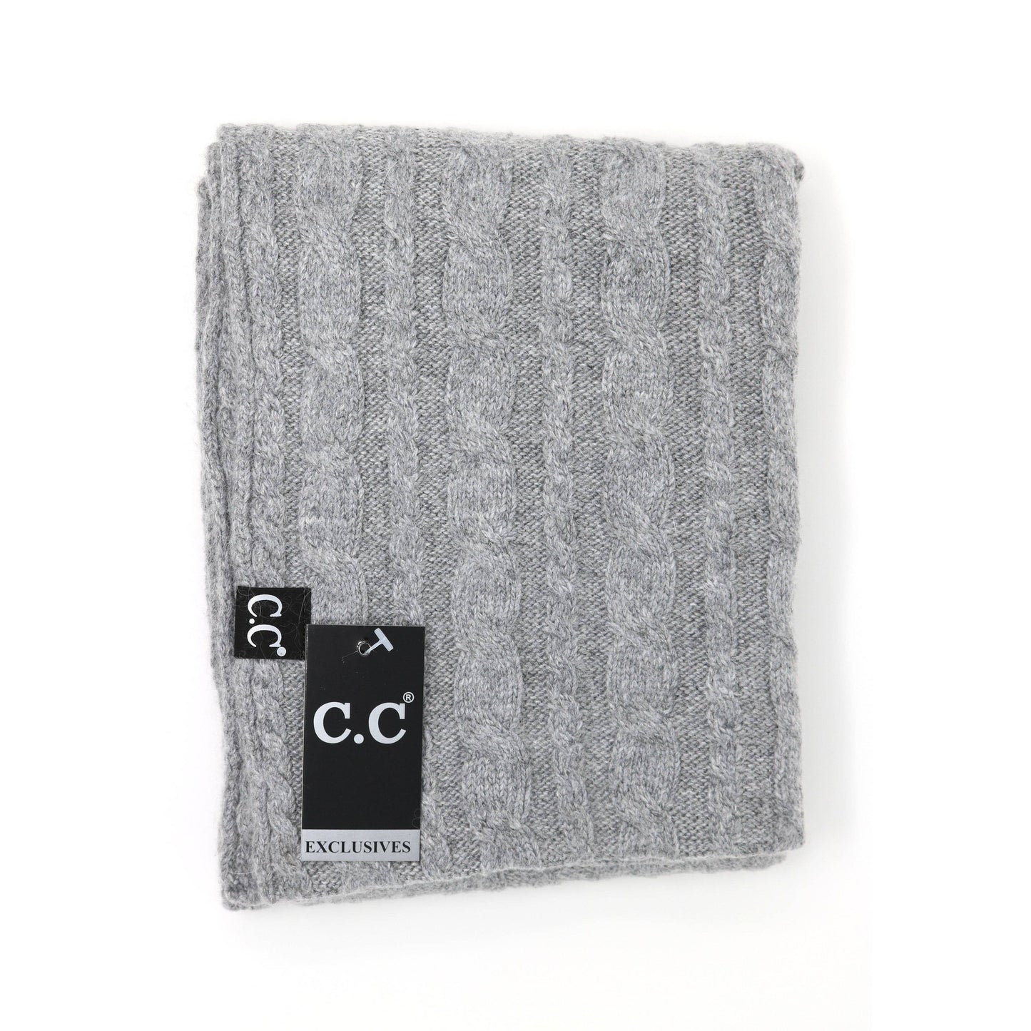 CC Exclusive-Black Label Cable Knit CC Infinity Scarf