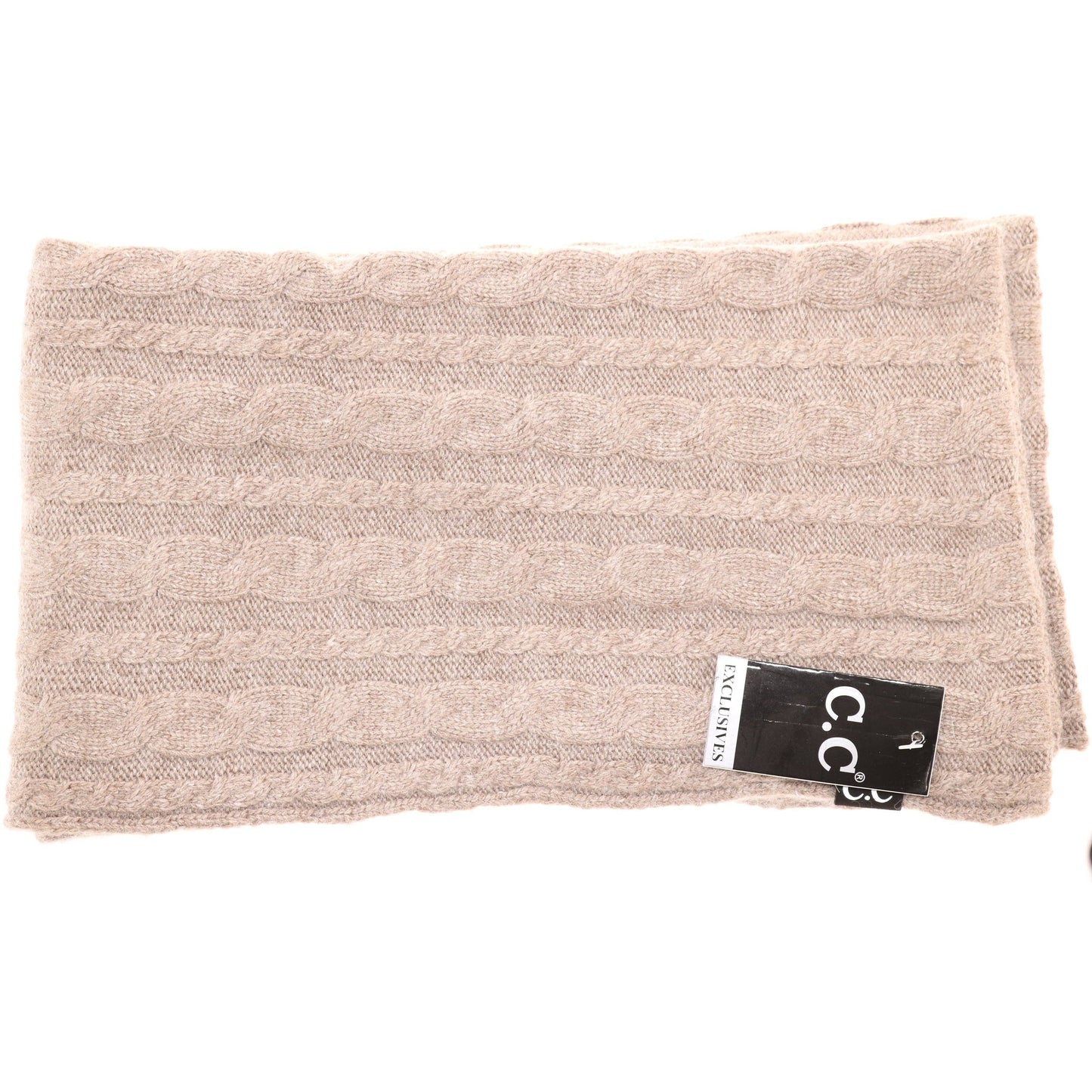 CC Exclusive-Black Label Cable Knit CC Infinity Scarf