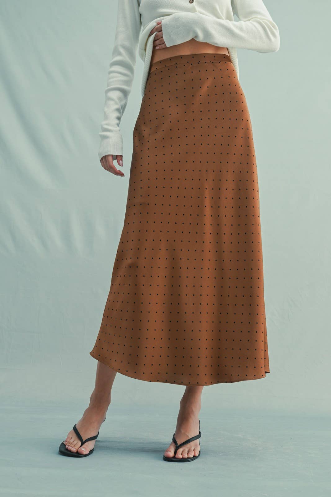 Polka Dot Midi Skirt