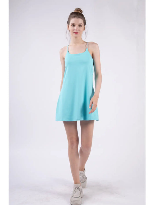 Aqua Tennis Mini Dress